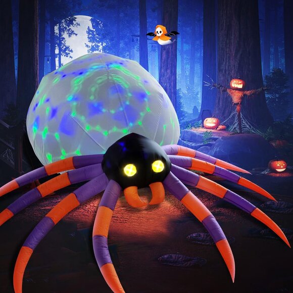 DomKom Giant 16FT Halloween Inflatable Decorations Spider Magic LED Lights - Picture 2 of 5